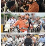पंढरपूर शहरातील सुविधांची पाहणी पालकमंत्री गोरे यांनी बुलेटवर फिरून केली